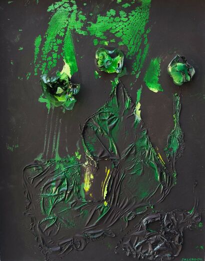 Three flowers - a Paint Artowrk by Nives Salvador